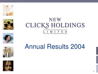 Annual Results 2004