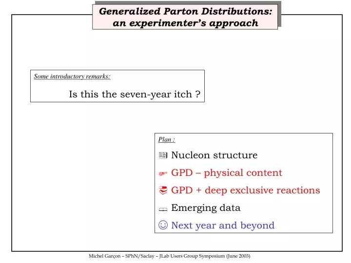 generalized parton distributions an experimenter