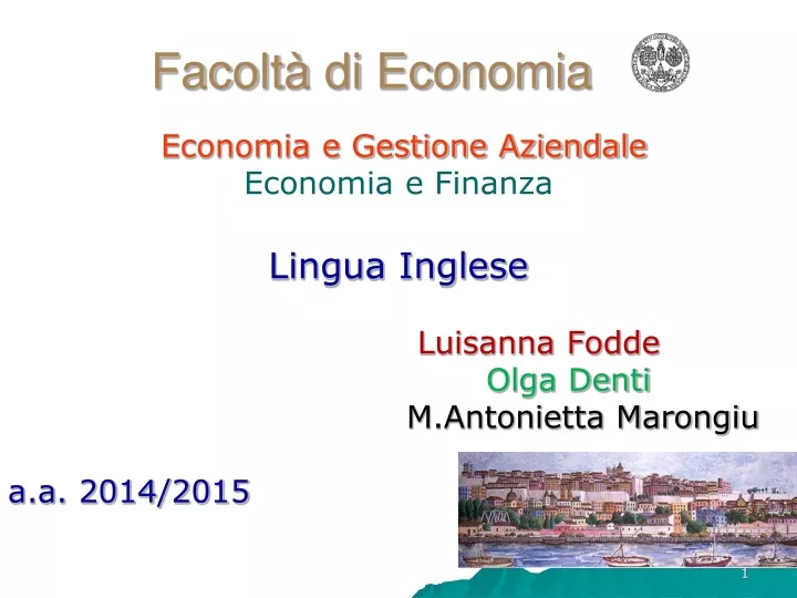 facolt di economia