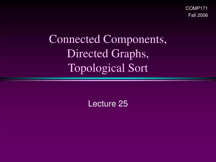 connected components directed graphs topological sort