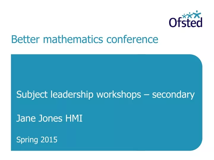better mathematics conference