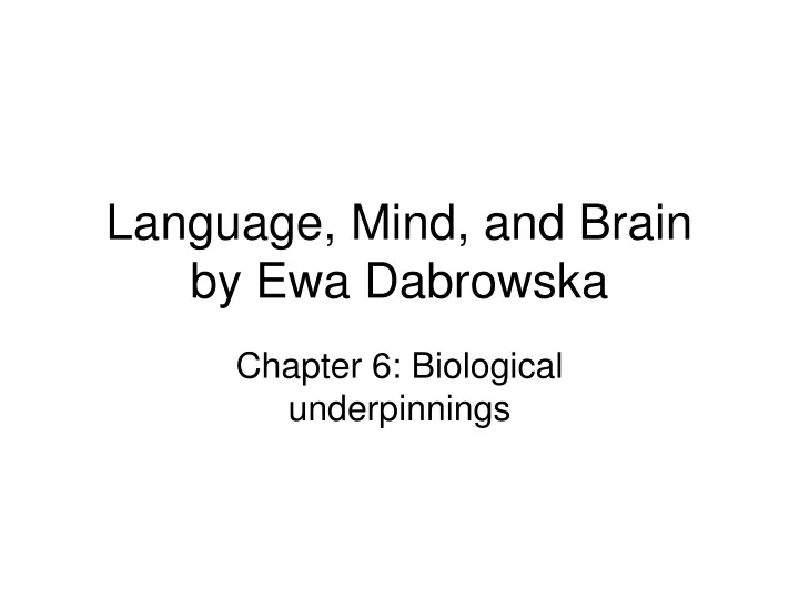 language mind and brain by ewa dabrowska