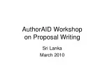 AuthorAID Workshop on Proposal Writing - slide 1