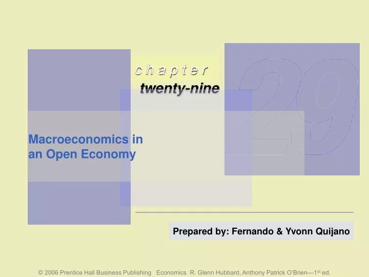 macroeconomics in an open economy