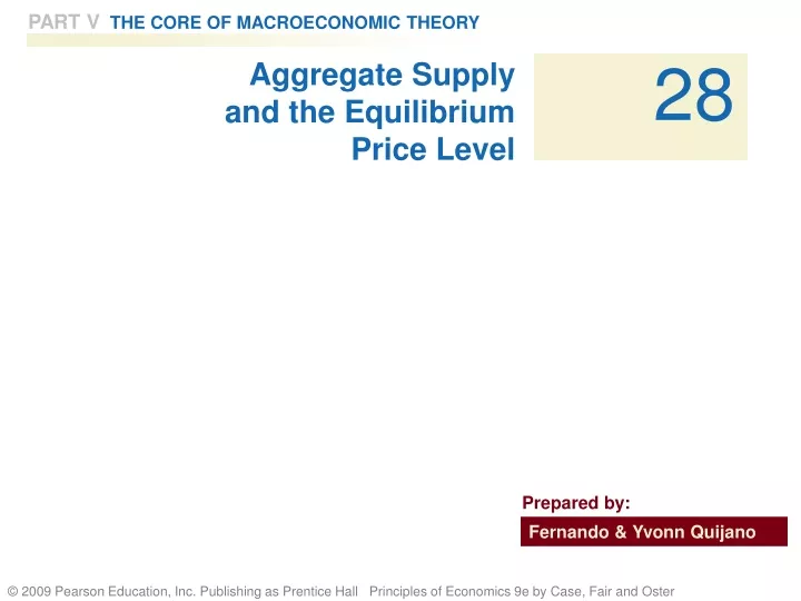 aggregate supply and the equilibrium price level