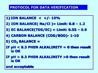 PROTOCOL FOR DATA VERIFICATION