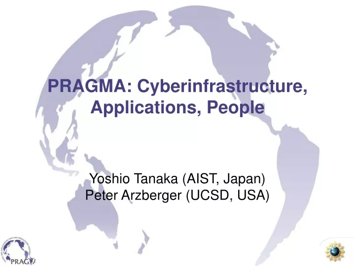 pragma cyberinfrastructure applications people