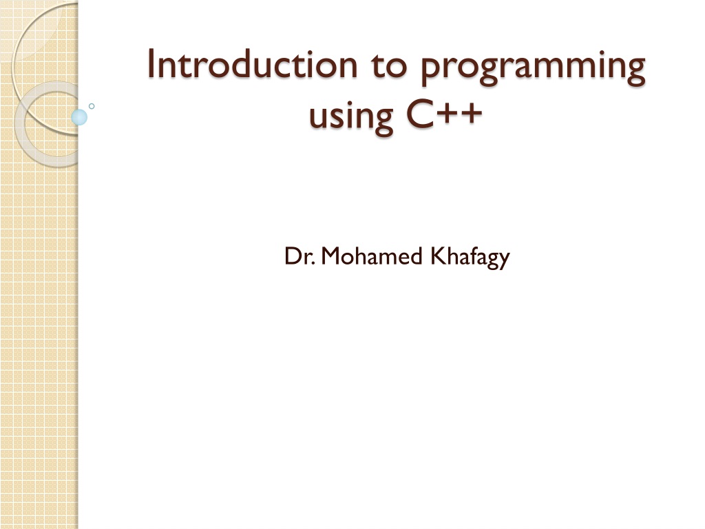 PPT - Introduction to programming using C++ PowerPoint Presentation ...
