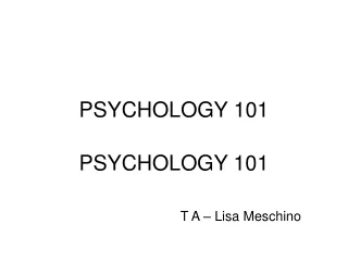 PSYCHOLOGY 101