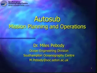Autosub  Mission Planning and Operations