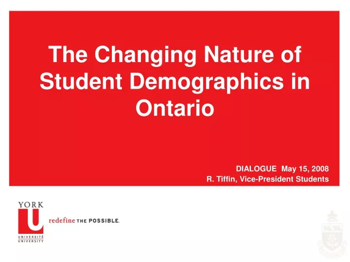 the changing nature of student demographics in ontario