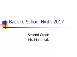 Back to School Night 2017