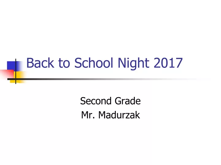 back to school night 2017