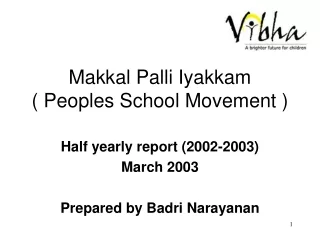 Makkal Palli Iyakkam ( Peoples School Movement )