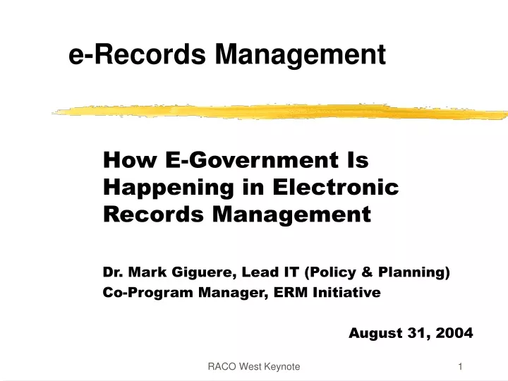 e records management