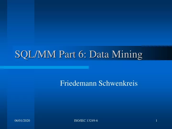 sql mm part 6 data mining