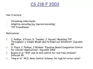 CS 218 F 2003