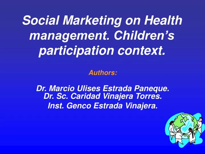 social marketing on health management children s participation context