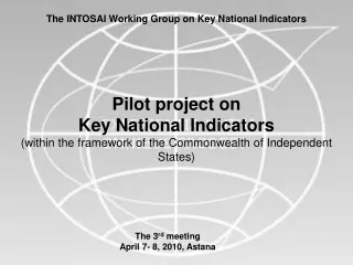 The INTOSAI Working Group on Key National Indicators