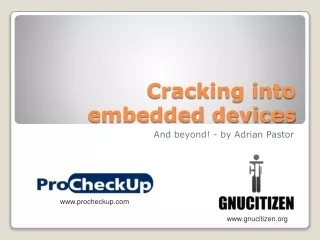 Cracking into embedded devices