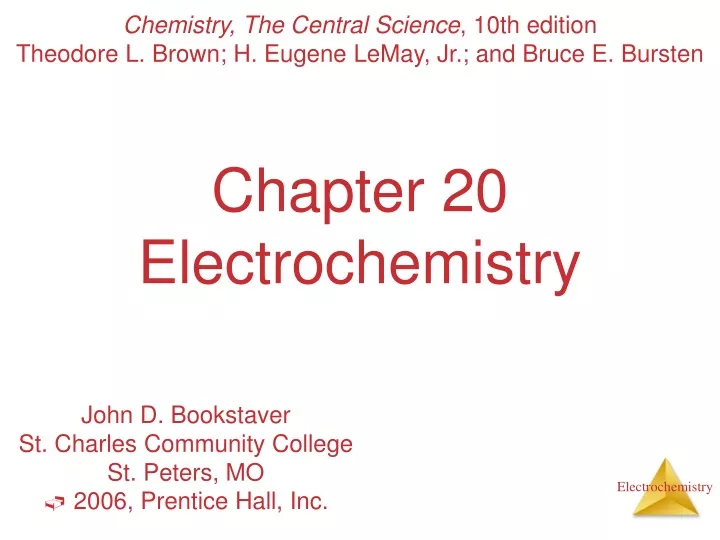 chapter 20 electrochemistry