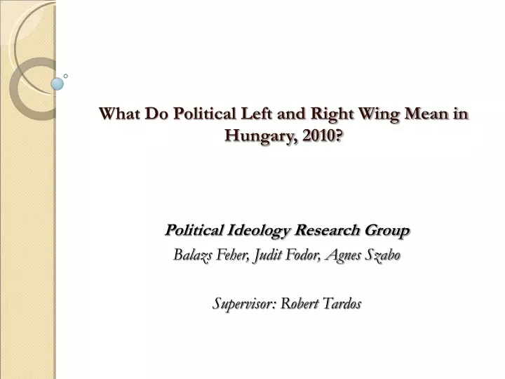 what do political left and right wing mean