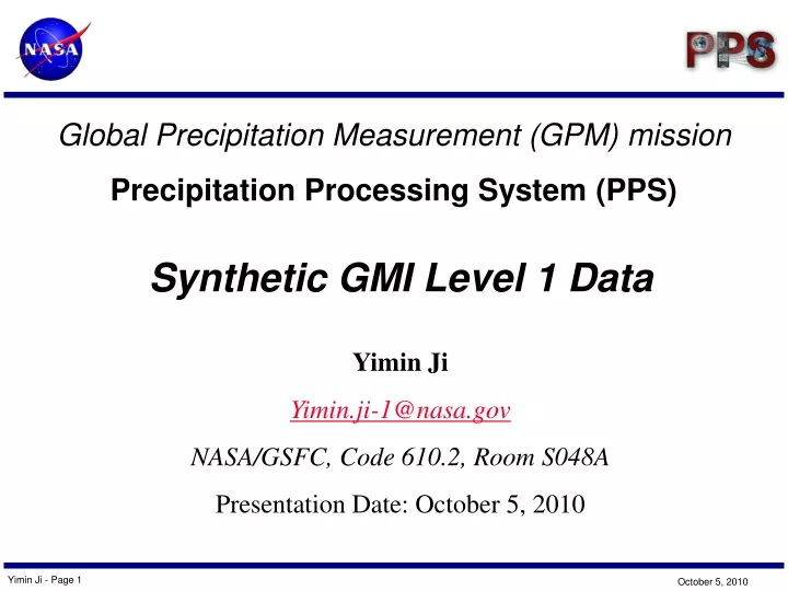 global precipitation measurement gpm mission