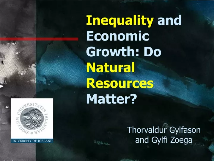 inequality and economic growth do natural