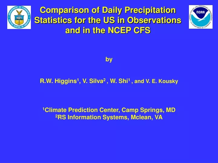 comparison of daily precipitation statistics