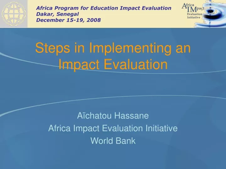 steps in implementing an impact evaluation