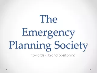 The Emergency Planning Society