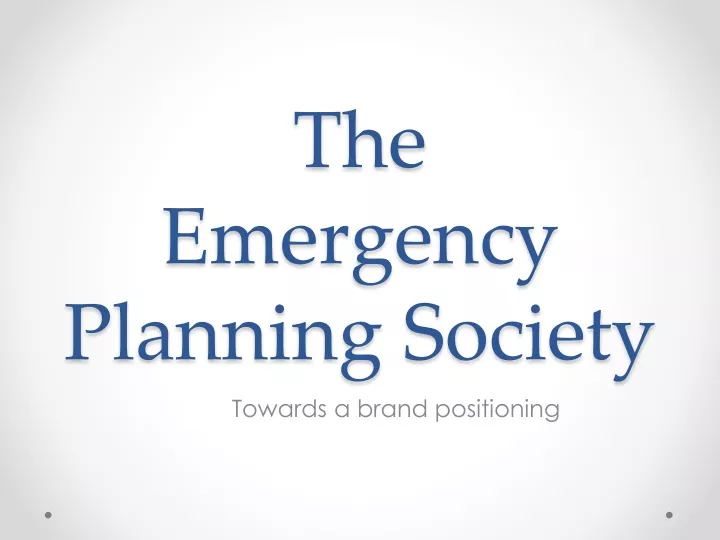 the emergency planning society