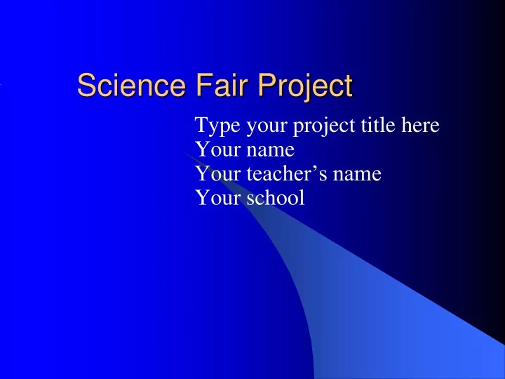 science fair project