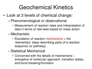 Geochemical Kinetics