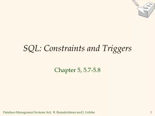 SQL: Constraints and Triggers