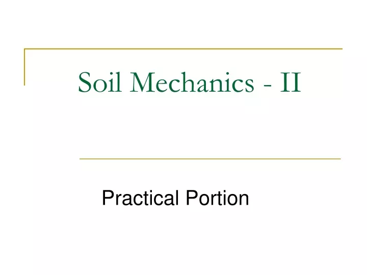 soil mechanics ii