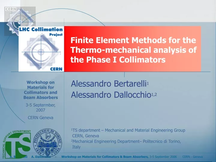 finite element methods for the thermo mechanical