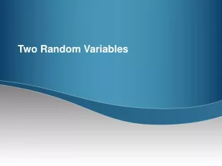 Two Random Variables