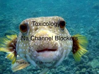 Toxicology 6: Na Channel Blockers