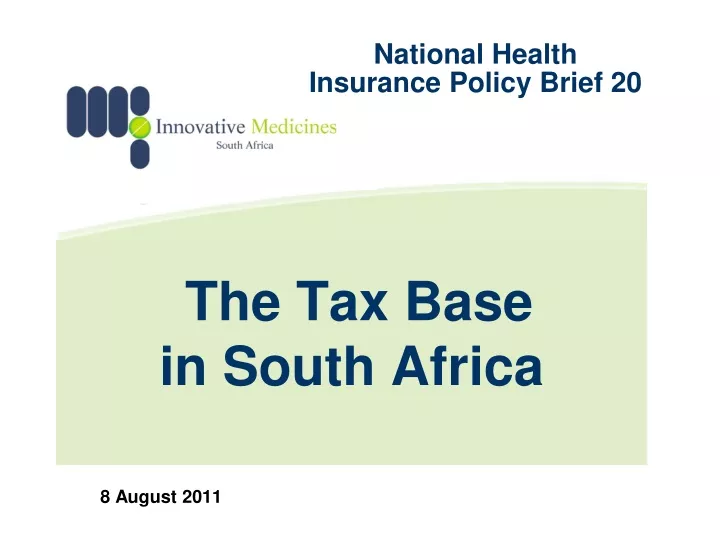 the tax base in south africa