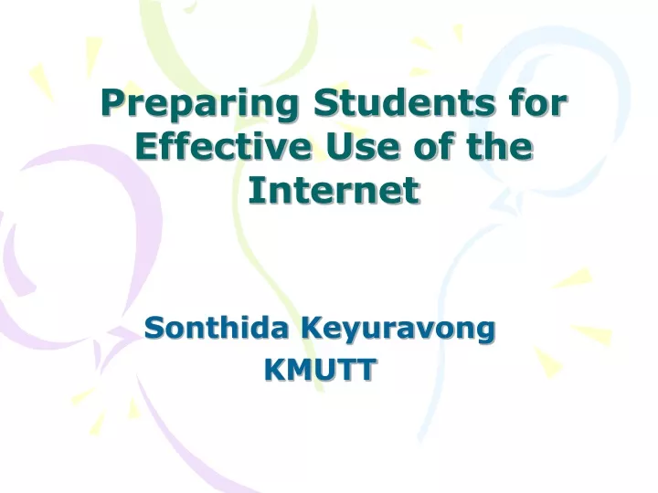 preparing students for effective use of the internet