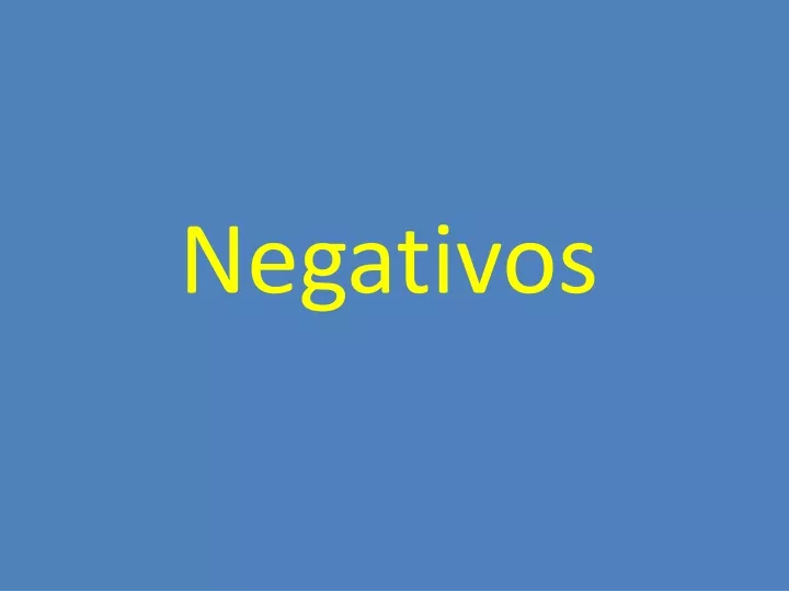 negativos