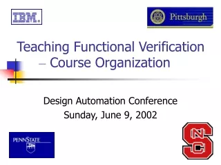 Teaching Functional Verification  –  Course Organization