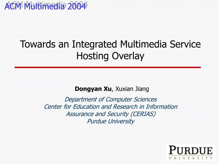 acm multimedia 2004