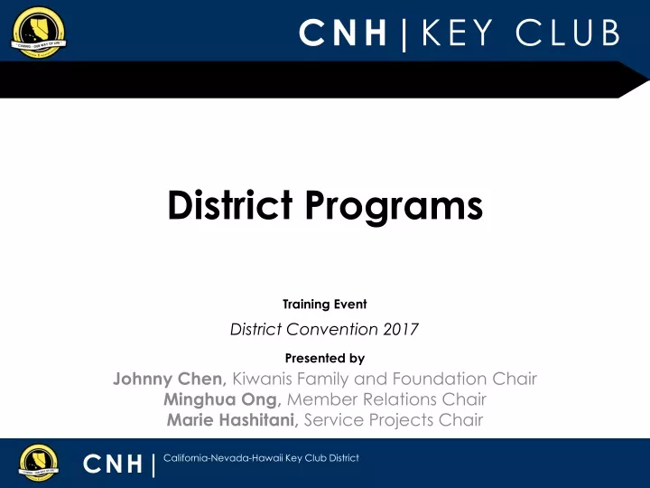 district programs