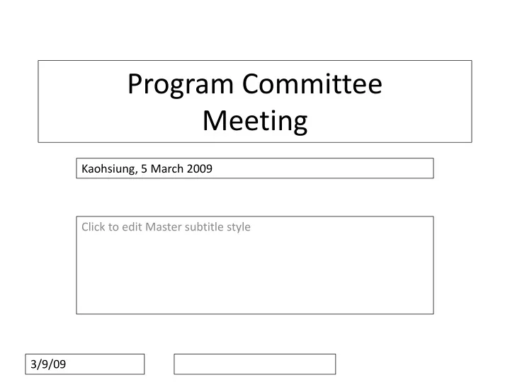 program committee meeting