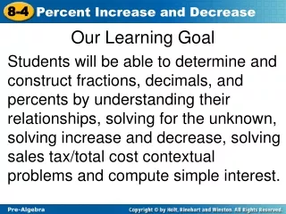 Our Learning Goal