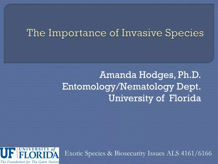 the importance of invasive species