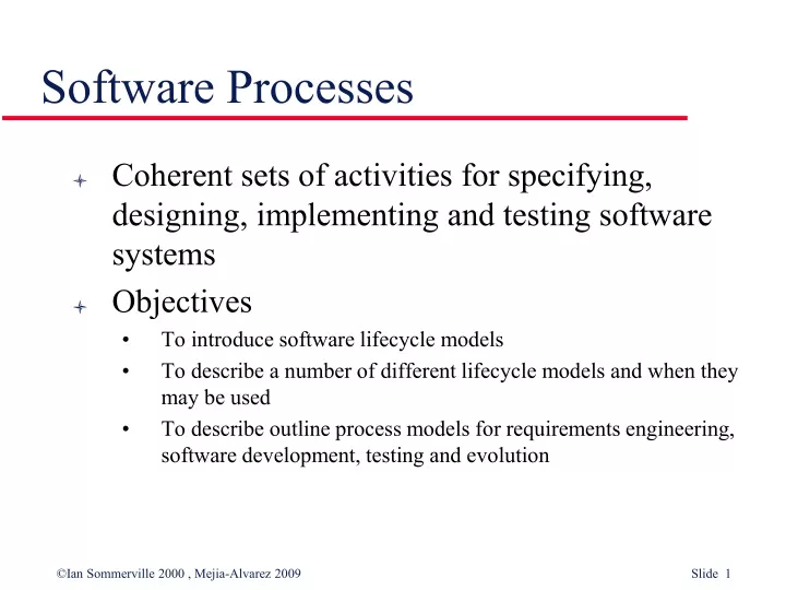 software processes