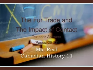 Ms. Reid  Canadian History 11